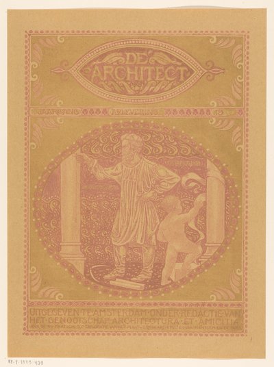 Progetto di copertina per: De Architect, 1911 da Richard Nicolaüs Roland Holst