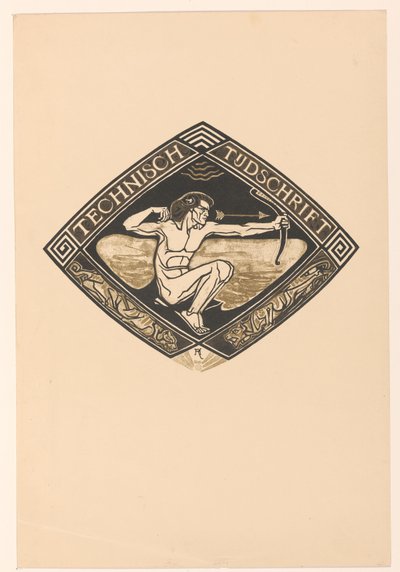Progetto di copertina per: Rivista Tecnica, 1914 da Richard Nicolaüs Roland Holst