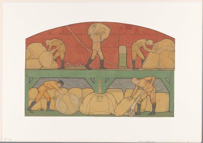 Progetto per pittura nella borsa di Berlage: Il Commercio da Richard Nicolaüs Roland Holst