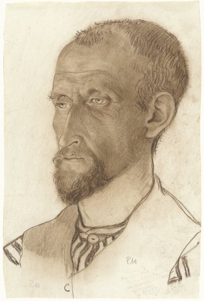 Ritratto di Petrus Koninks, verso sinistra da Richard Nicolaüs Roland Holst