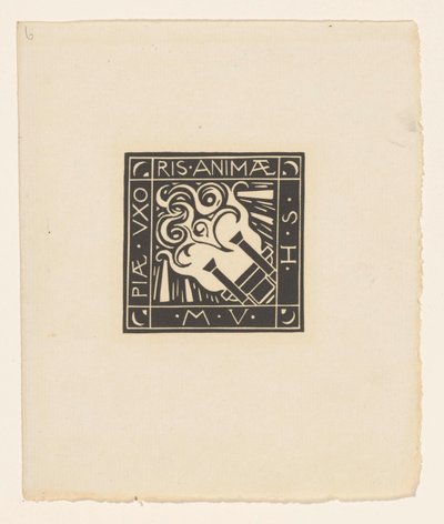 Vignetta in memoria di Mary Vincentia Huizinga-Schorer da Richard Nicolaüs Roland Holst
