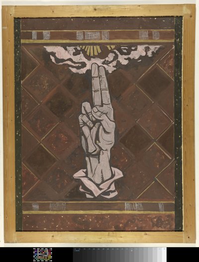 Mano giurante; progetto per figura della decorazione in marmo nella Corte Suprema dell