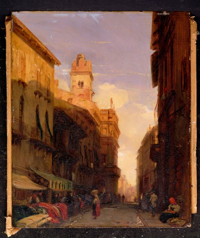 Veduta del Palazzo del Principe Maffei, Verona da Richard Parkes Bonington