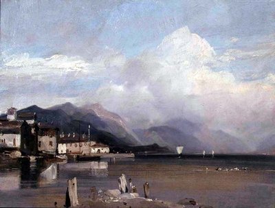 Vista lontana del Monte Fascia da Richard Parkes Bonington