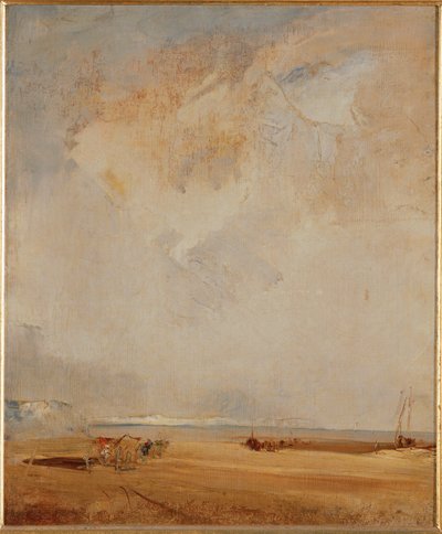 Una vista della spiaggia di Normandia ... da Richard Parkes Bonington