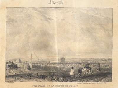 Abbeville - Vista presa dalla strada di Calais da Richard Parkes Bonington