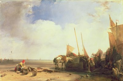 Scena costiera in Piccardia, c.1826 da Richard Parkes Bonington