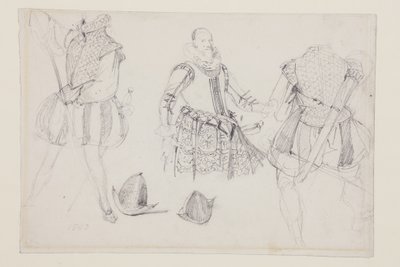 Studi di costumi da Richard Parkes Bonington