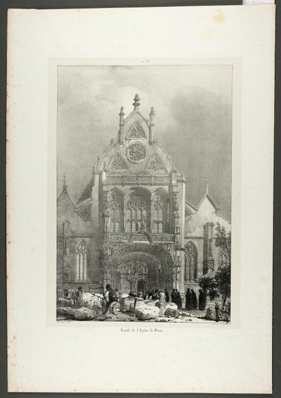 Facciata della chiesa di Brou da Richard Parkes Bonington