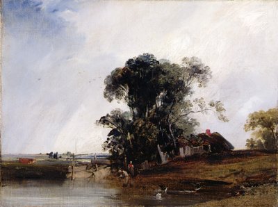 Paesaggio con uno stagno da Richard Parkes Bonington