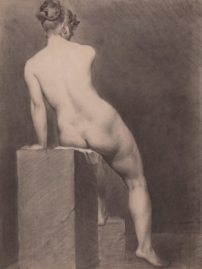 Mademoiselle Rose nuda, vista di schiena da Richard Parkes Bonington
