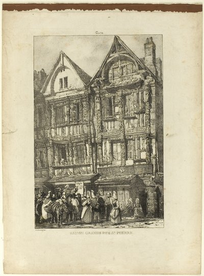 Maison Grande, Rue St. Pierre da Richard Parkes Bonington