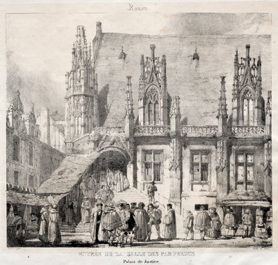 Rouen: Entrata della Sala dei Passi Perduti, Palazzo di Giustizia, 1824 da Richard Parkes Bonington