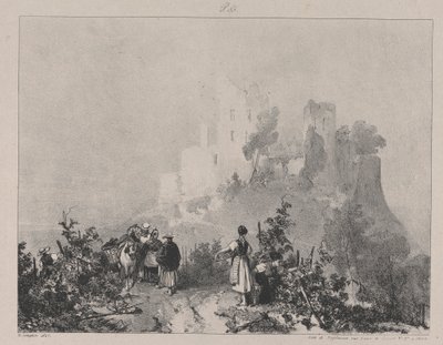Rovine del castello di Arlay da Richard Parkes Bonington