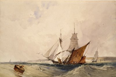 Navigazione al largo della costa del Kent, c1820s da Richard Parkes Bonington