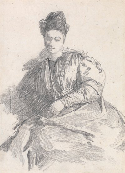 Studio di una Donna Seduta da Richard Parkes Bonington