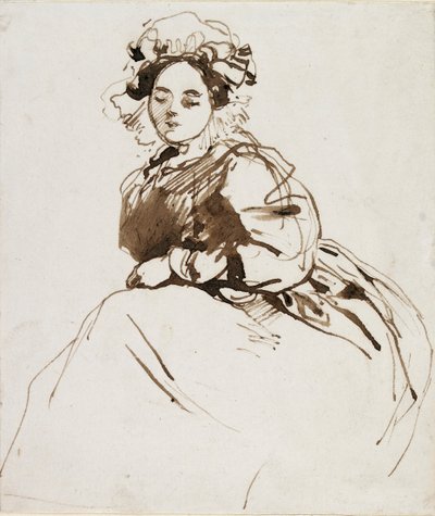 Studio di una donna seduta, c1820s da Richard Parkes Bonington