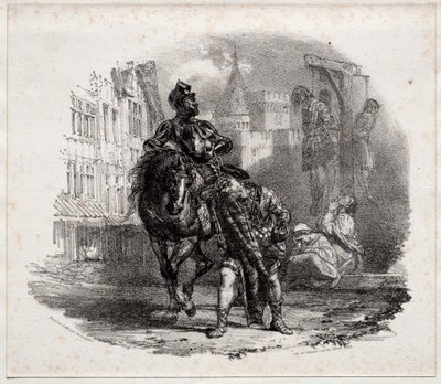 La fuga dal castello di Argyle da Richard Parkes Bonington