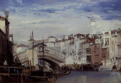 Il Ponte di Rialto, Venezia da Richard Parkes Bonington