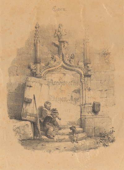 Pagina del titolo di Restes et Fragments da Richard Parkes Bonington