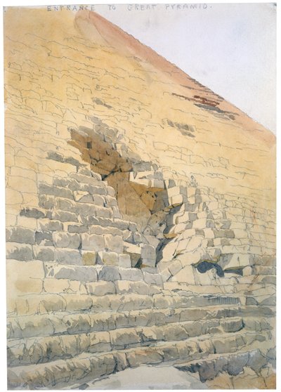 Ingresso alla Grande Piramide, Egitto, XIX secolo da Richard Phene Spiers