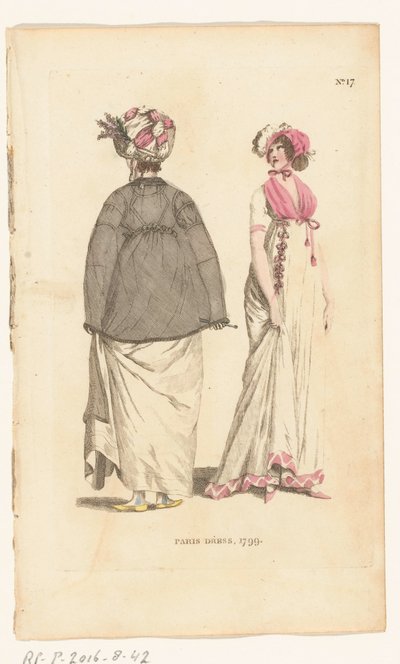 Magazine of Female Fashions of London and Paris, No.17. Paris Dress, 1799 da Richard Phillips