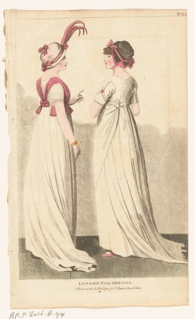 Magazine of Female Fashions of London and Paris. No. 22. London Full Dresses. da Richard Phillips