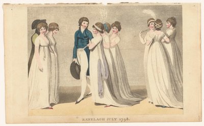 Rivista delle mode femminili di Londra e Parigi: Ranelagh luglio 1798 da Richard Phillips