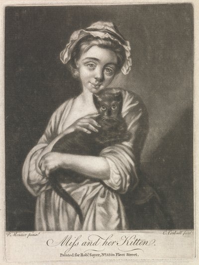 Signorina e il suo gattino (Vita rurale) da Richard Purcell
