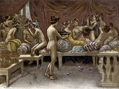 Illustrazione di Richard Ranft (1862 - 1931) per Lucien de Samosate (circa 125 - 192): le cortigiane da Richard Ranft