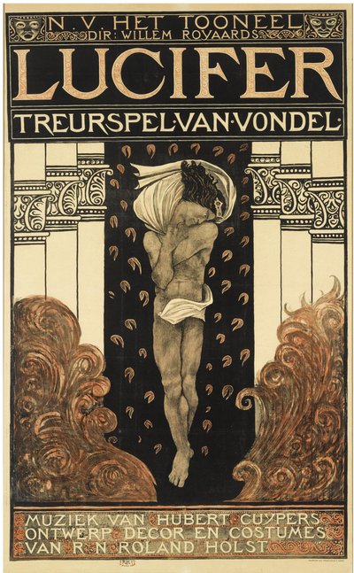 Poster per il dramma Lucifero da Richard Roland Holst