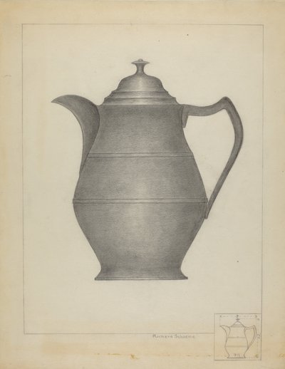 Brocca di peltro da Richard Schoene