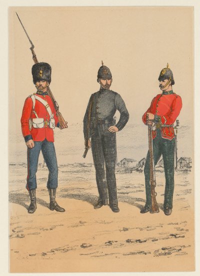 Tre militari britannici da Richard Simkin