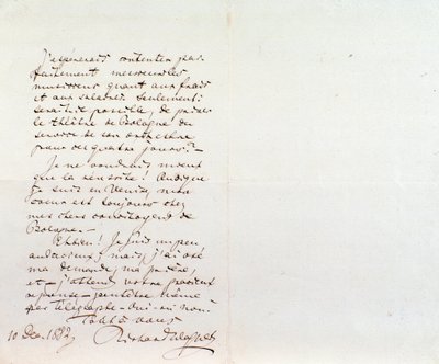 Lettera manoscritta di Richard Wagner a Luigi Mancinelli, 10 dicembre da Richard Wagner