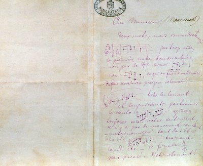 Lettera manoscritta di Richard Wagner a Luigi Mancinelli, 10 dicembre da Richard Wagner