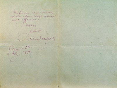 Lettera manoscritta di Richard Wagner a Luigi Mancinelli, 3 dicembre da Richard Wagner
