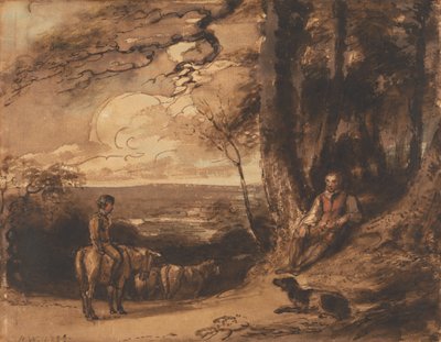 Conversazione su una strada di campagna da Richard Westall