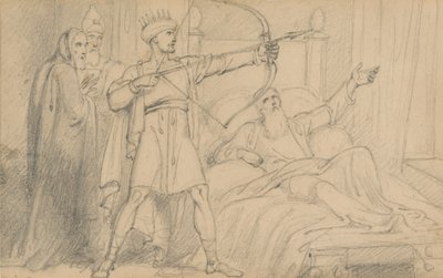 Eliseo sul letto di morte (II Re 12:17) da Richard Westall