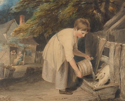Ragazza che nutre i maiali da Richard Westall