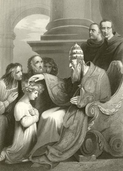 Il Principe Alfredo davanti a Papa Leone III da Richard Westall
