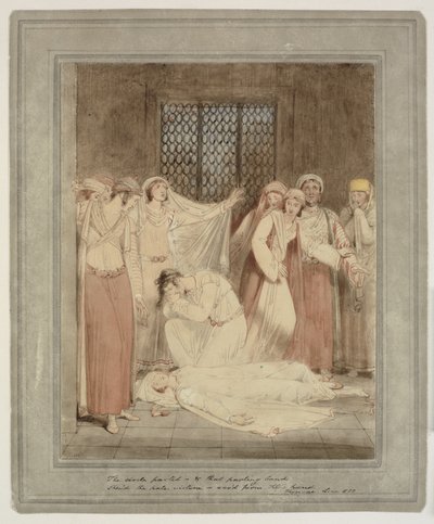 Scena da "Phrosyne, una storia greca" di Henry Gally Knight da Richard Westall