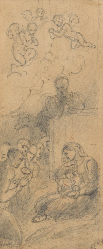 La nascita di Cristo (Luca 2:15) da Richard Westall