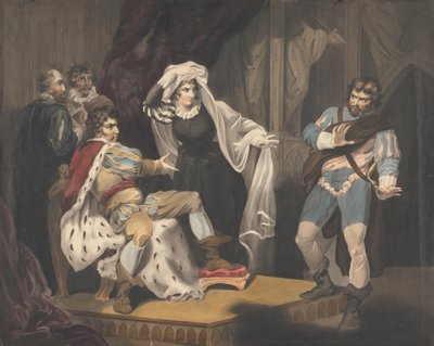 Figure teatrali intorno a un trono da Richard Westall