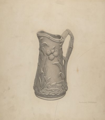 Brocca per sciroppo in ceramica pariana da Richard Whitaker