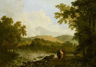 Cicerone e i suoi due amici, Attico e Quinto, nella sua villa ad Arpino, 1769-1770 da Richard Wilson