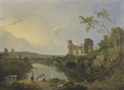 Paesaggio italiano (Mattina), c.1760-65 da Richard Wilson