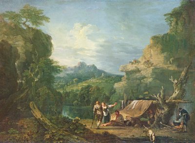Paesaggio con banditi intorno a una tenda da Richard Wilson