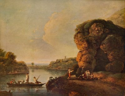 Paesaggio, con fiume e barche, c1758 da Richard Wilson