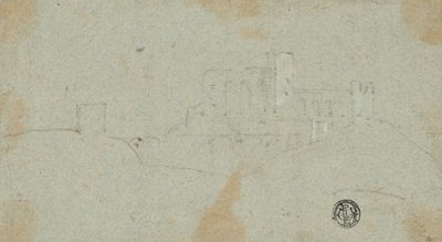 Schizzo della fortezza sulla collina da Richard Wilson