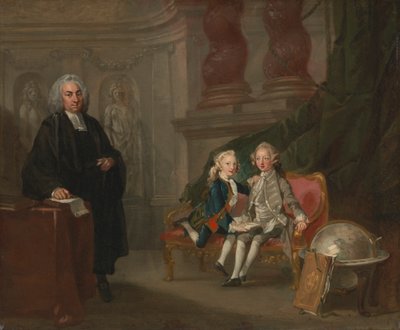 Principe Giorgio e Principe Edoardo Augusto, figli di Federico, Principe di Galles, con il loro tutore Dr. Francis Ayscough da Richard Wilson